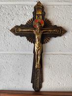 Croix Christ Jésus laiton bronze, Ophalen, Zo goed als nieuw