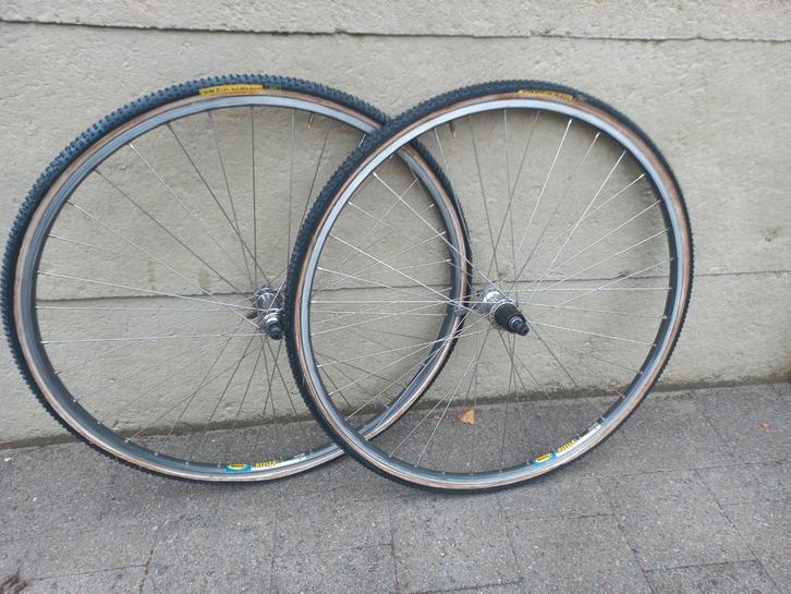 Wielset incl. retro cyclocross tubes Barum, Fietsen en Brommers, Fietsonderdelen, Zo goed als nieuw, Racefiets, Ophalen