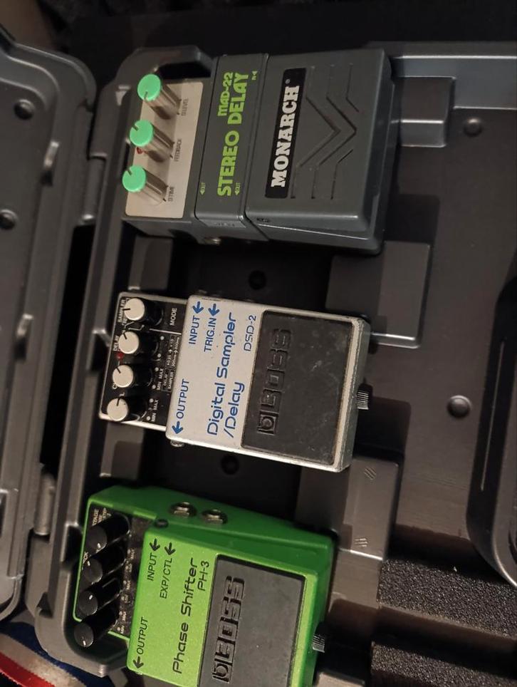 Boss DSD-2, PH-3, Monarch + BCB-30 Case, Muziek en Instrumenten, Effecten, Gebruikt, Ophalen of Verzenden