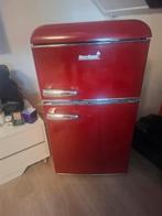 Retro frigo +diepvries bijna nieuw 90hoog x50diep x50 breed, 100 tot 150 liter, Met aparte vriezer, Zo goed als nieuw, 45 tot 60 cm