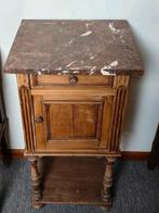 Antiek Frans nachtkastje met marmeren tablet, Ophalen