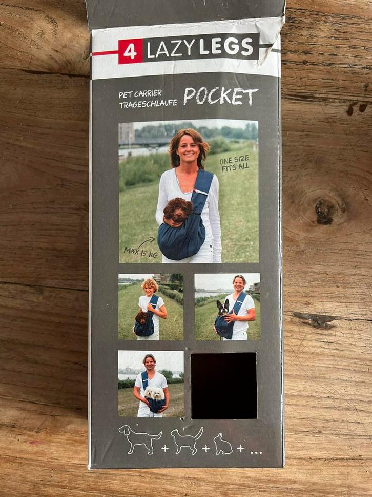Draagzak kleine hond 4lazy legs (grijs), Dieren en Toebehoren, Honden-accessoires, Gebruikt, Ophalen of Verzenden