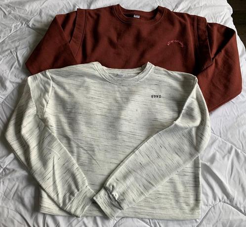 Set van 2 pulls meisjes beige en bruin Zeeman maat 158/164, Kinderen en Baby's, Kinderkleding | Maat 158, Zo goed als nieuw, Meisje