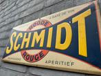 Schmidt aperitief oud reclamebord 1947, Ophalen of Verzenden, Gebruikt, Reclamebord
