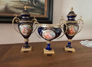 Blauwe Servesstijl vazen / set van 3 beschikbaar voor biedingen