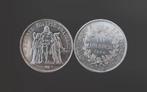 4 x zilveren muntstuk 10 Franc (Frankrijk) 1966, Frankrijk, Zilver, Ophalen of Verzenden, Losse munt