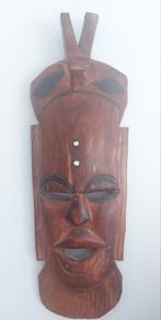 2 maskers in hout 35cm 10€ stuk, Antiek en Kunst, Ophalen
