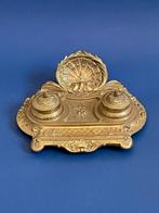 Encrier années 1920 laiton ancien antique, Antiek en Kunst, Antiek | Gereedschap en Instrumenten