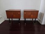 Set van vintage modernistische nachtkastjes, Ophalen, Gebruikt, 55 tot 70 cm, 45 tot 65 cm