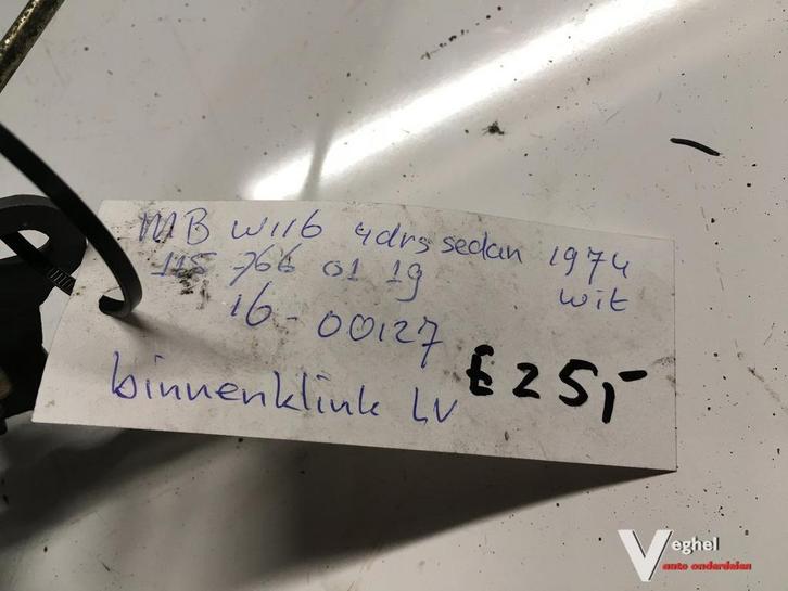 Mercedes W116 1974 Wagennr 1600127  Greep binnen Linksvoor, Auto-onderdelen, Carrosserie, Deur, Gebruikt, Ophalen of Verzenden