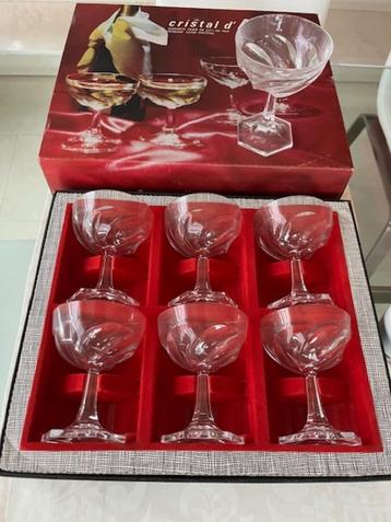 12 coupe champagneglazen Cristal d'Arques beschikbaar voor biedingen