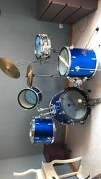 Blauw drumstel van Keiper., Muziek en Instrumenten, Drumstellen en Slagwerk, Ophalen, Zo goed als nieuw, Overige merken