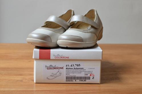 GOLDKRONE BEIGE BANDSCHOEN/LUCHTPOLSTER/M 37,5/K, Kleding | Dames, Schoenen, Schoenen met lage hakken, Beige, Ophalen of Verzenden