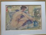 ALBERT DE DEKEN / NAAKTE VROUW / ORIGINEEL WERK / 40x52cm, Antiek en Kunst, Kunst | Schilderijen | Modern, Ophalen of Verzenden