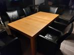 Eettafel met 6 stoelen, Huis en Inrichting, Tafels | Eettafels, Ophalen, Overige materialen, Gebruikt, 50 tot 100 cm