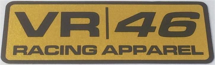 VR46 Racing Apparel metallic sticker #46, Motos, Accessoires | Autocollants, Envoi