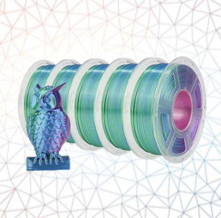 JAYO PLA+ Silk Triple Color 3D filament 1.75 1.1k bl gr pa, Computers en Software, 3D-printerbenodigheden, Nieuw, Ophalen of Verzenden