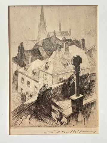 gravure Camille BARTHÉLEMY Eglise Saint Donat d'ARLON beschikbaar voor biedingen