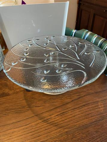 Présentoir à gâteaux sur pied, Enlèvement, Comme neuf, Rond, Verre