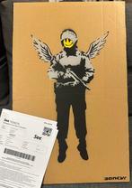 Banksy Dismaland  . Peinture sur carton avec tickets entrée
