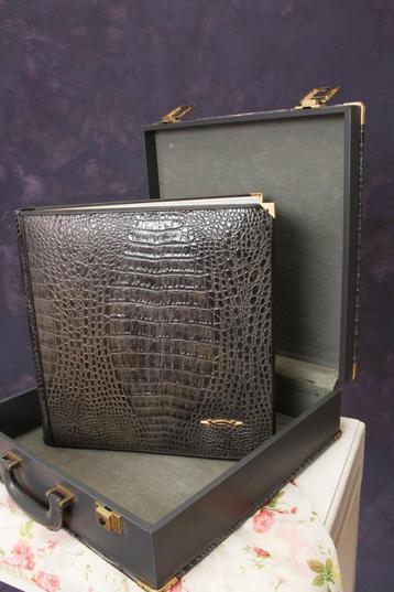 Albums met lederen koffers, vintage beschikbaar voor biedingen