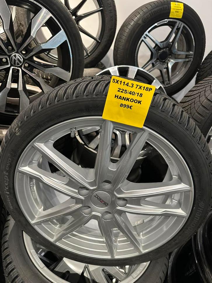 Alu velgen 18” 5x114.3 + winterbanden Honda Civic Mazda 3, Auto-onderdelen, Banden en Velgen, Band(en), Winterbanden, 18 inch