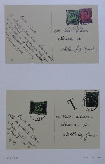 MARCEL VAN MAELE / LIEVE VICTOR / KLEURZEEFDRUK 55x42cm  SIG beschikbaar voor biedingen