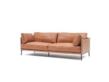 Lederen sofa | cognac | 699 euro (2,3 of 3.5 zit), Enlèvement ou Envoi, 200 à 250 cm, Banc droit, Neuf