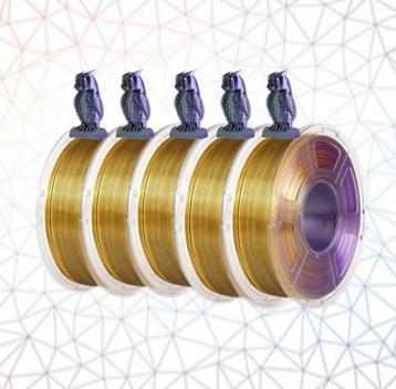 Jayo PLA+ Triple color 1.75mm Zwart goud paars 3D filament beschikbaar voor biedingen