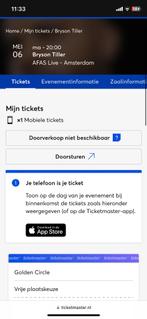 Bryson Tiller - Amsterdam AFAS, Tickets & Billets, Mai, Une personne