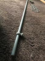 Houten gordijnstok inclusief 20 ringen, Huis en Inrichting, Stoffering | Gordijnen en Lamellen, Ophalen, Zo goed als nieuw, Grijs