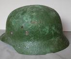 WWII Duitse helm in groene camo, Verzamelen, Ophalen of Verzenden
