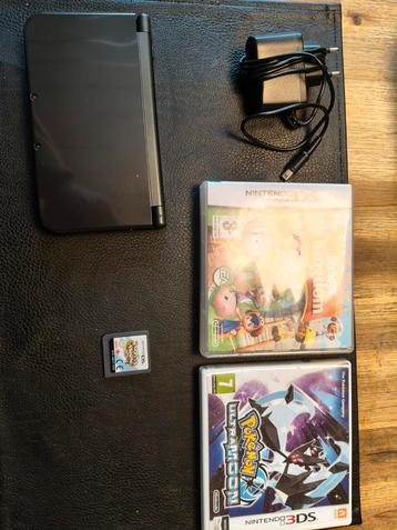 New Nintendo 3DS XL met 4 games, oplader en draagtas  beschikbaar voor biedingen