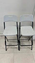 2 plooibare barstoelen, Maison & Meubles, 2 tabourets, Enlèvement, Utilisé, 60 à 90 cm