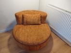 Lounge fauteuil met voetenbank van Goossens, Huis en Inrichting, Ophalen, Zo goed als nieuw, Stof