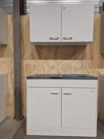 keuken wit 100 cm nieuw beste deal inclusief spoelbak, Huis en Inrichting, Staal of Inox, Verzenden, Wit, Nieuw
