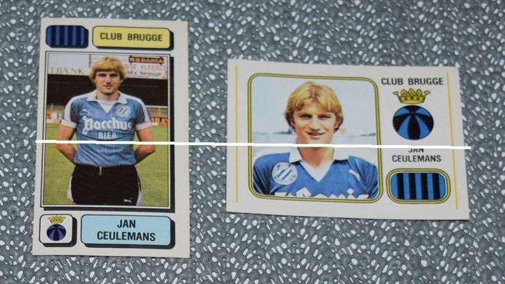 Panini / Club Brugge / Jan Ceulemans / 2 stickers, Verzamelen, Sportartikelen en Voetbal, Zo goed als nieuw, Poster, Plaatje of Sticker