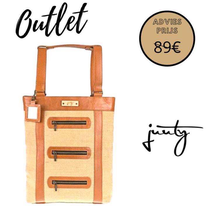 Juuty –Senanga Shopper – van Jute Gemaakt – Draagtas - Camel, Handtassen en Accessoires, Tassen | Damestassen, Nieuw, Shopper