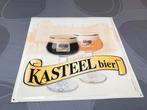 Kasteelbier reclamebord metaal, Ophalen of Verzenden, Gebruikt, Reclamebord
