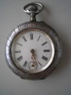 horloge remontoir Verzilverd zakhorloge, Handtassen en Accessoires, Horloges | Antiek, Ophalen of Verzenden, Zakhorloge