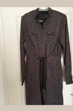 Jurk leopard grijs/zwart, Verzenden, Zo goed als nieuw, Maat 38/40 (M), Zwart