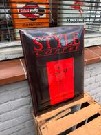 Style coffee emaille reclamebord, Ophalen of Verzenden, Gebruikt, Reclamebord