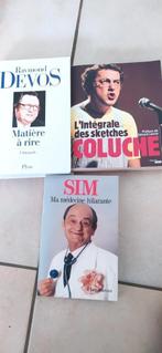 3 livres Raymond Devos , Sim, Coluche, Ophalen, Gelezen, Moppen