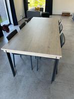 Eettafel Recor model SOLID - 8 personen - Incl. 6 stoelen, Ophalen, Metaal, 200 cm of meer, 50 tot 100 cm