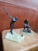 Set vintage beeldjes op onyx voet – sport en ambacht, Ophalen