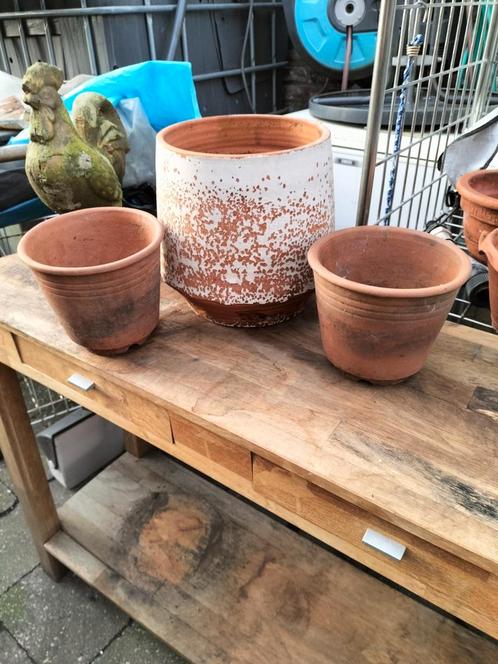 Terracotta wintervaste bloempotten, Tuin en Terras, Bloempotten, Zo goed als nieuw, Terracotta, Ophalen of Verzenden