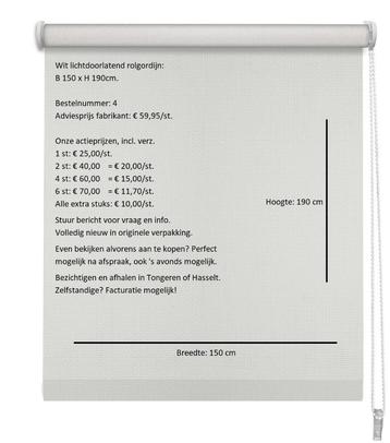 Aanbod rolgordijnen,privé of zelfstandig...hoge korting. beschikbaar voor biedingen