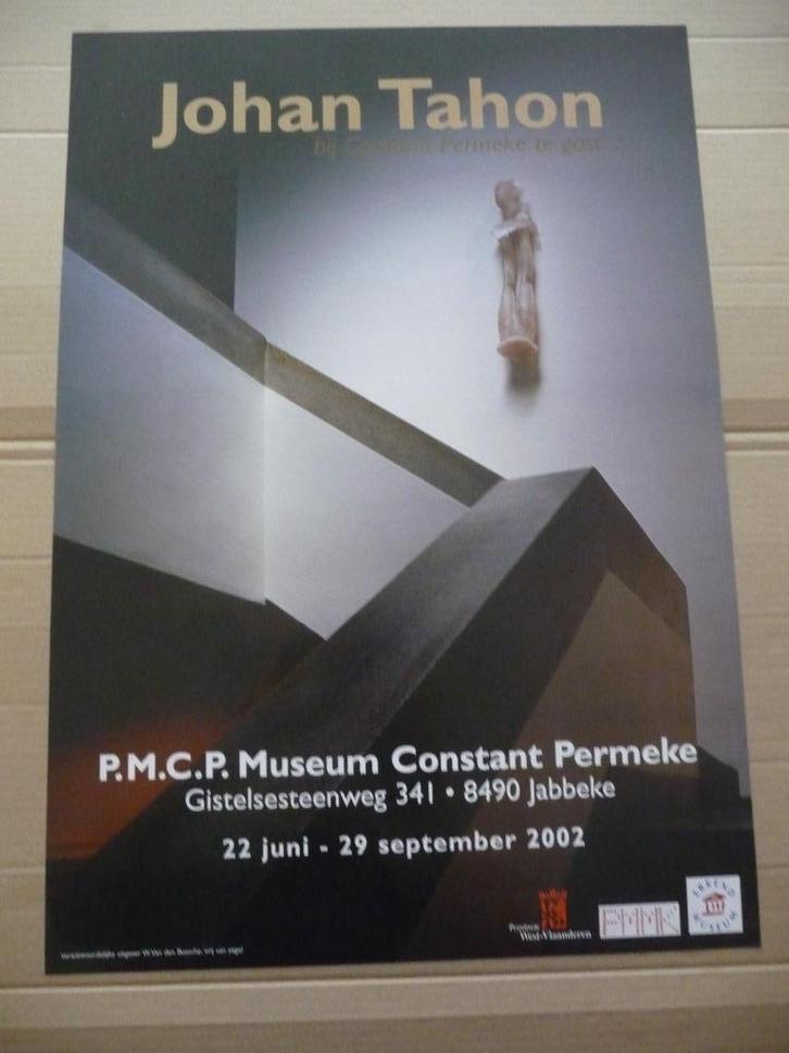 JOHAN TAHON, AFFICHE PMCP, JABBEKE 2002, Antiek en Kunst, Kunst | Litho's en Zeefdrukken, Ophalen of Verzenden
