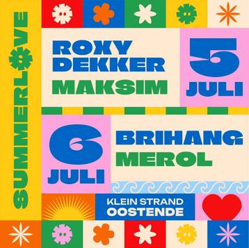 2 tickets Summerlove Festival - zondag 6 juli - Oostende beschikbaar voor biedingen