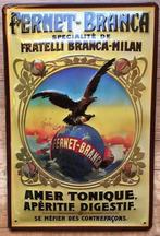 Metalen Reclamebord Fernet Branca in reliëf-20x30cm, Envoi, Panneau publicitaire, Neuf